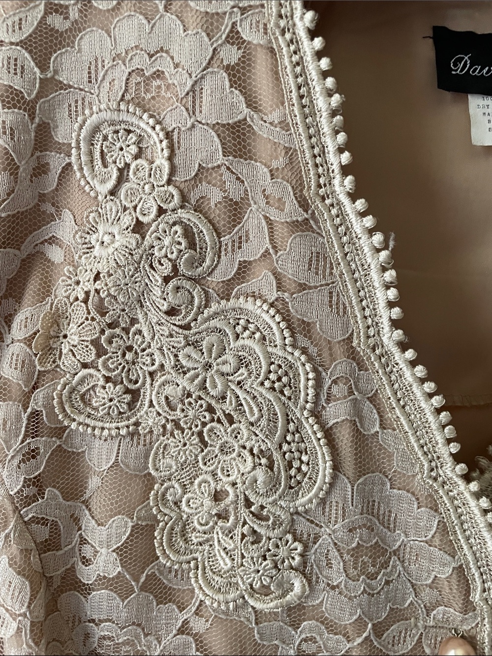 VTG DAVID ROSE LACE MOTB DRESS - Picture 6 of 17